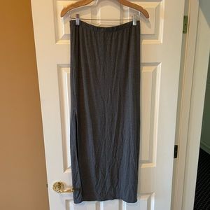 Babaton by Aritzia grey midi skirt